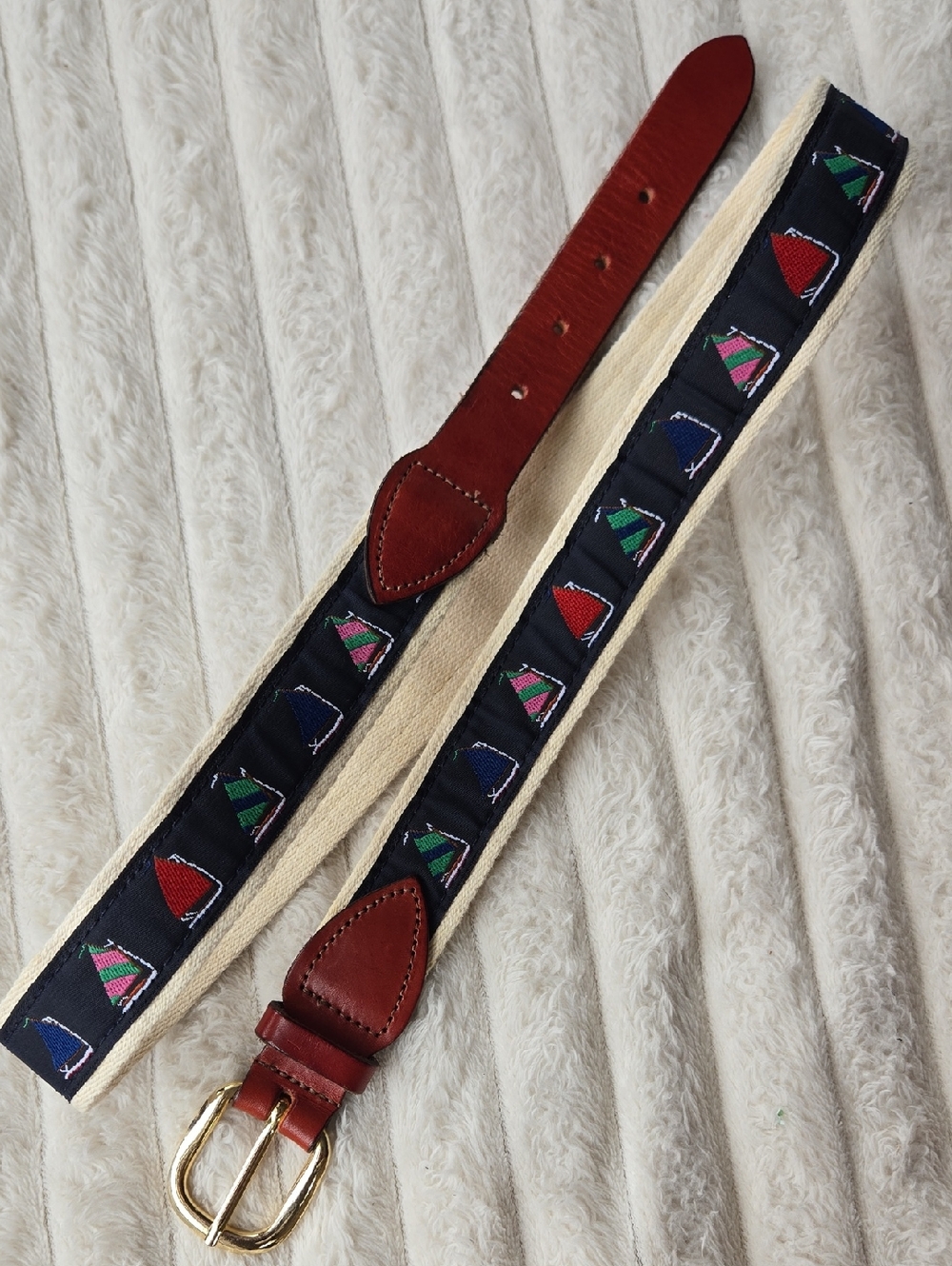 Puritan Cape Cod Rainbow Fleet Belt 38
